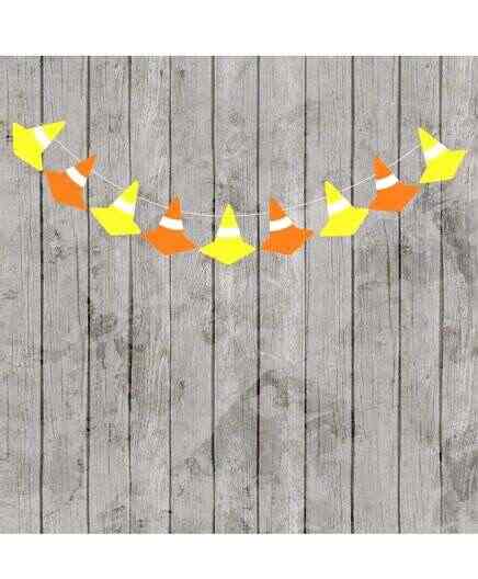 Party Propz Construction Theme Party Zone Banner Yellow Orange