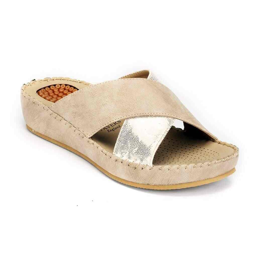 Pavers England Black Leather Casual Sandals for Men