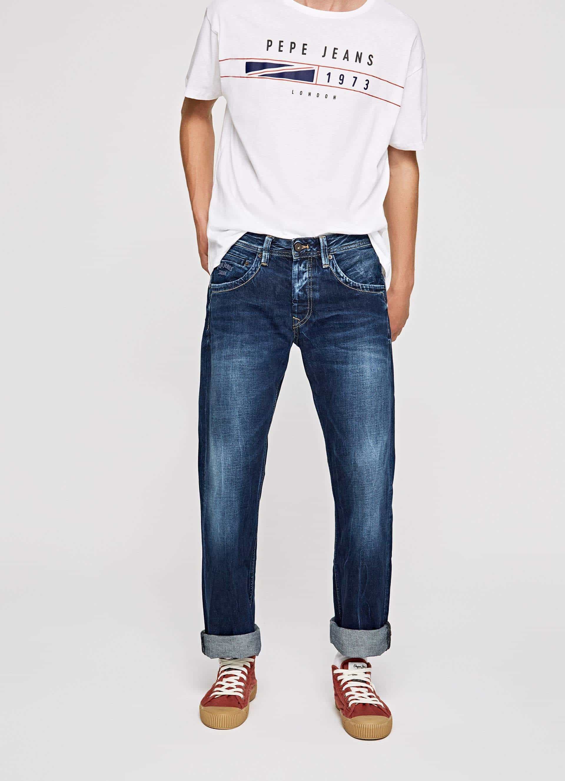 Pepe Jeans PM200016W53 Cotton Men Finly Skinny Fit Low Rise Waist Denim Jeans (32)