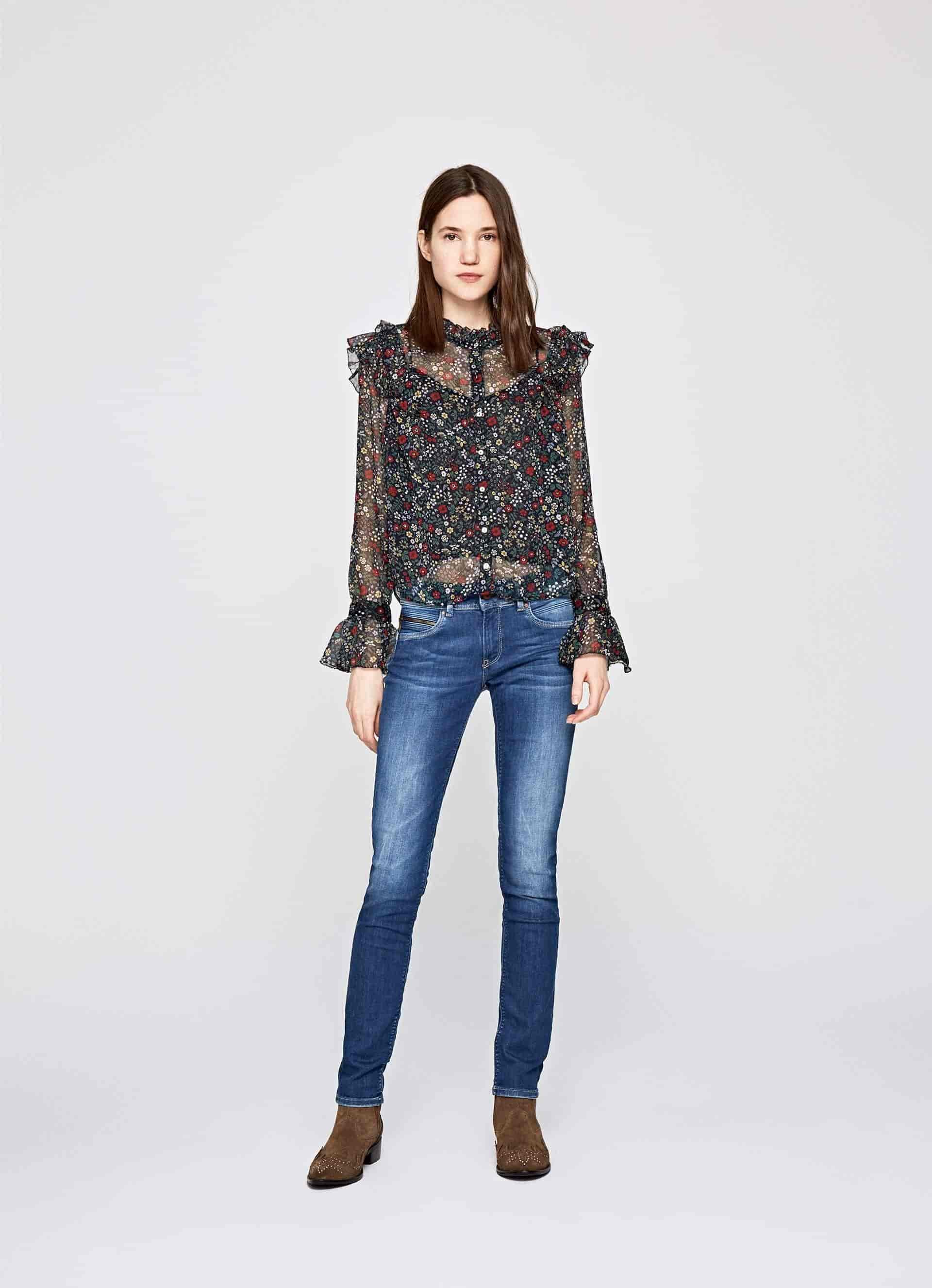 Pepe Jeans Vera Slim Fit Low Waist Jeans (Denim, PL200019D45)