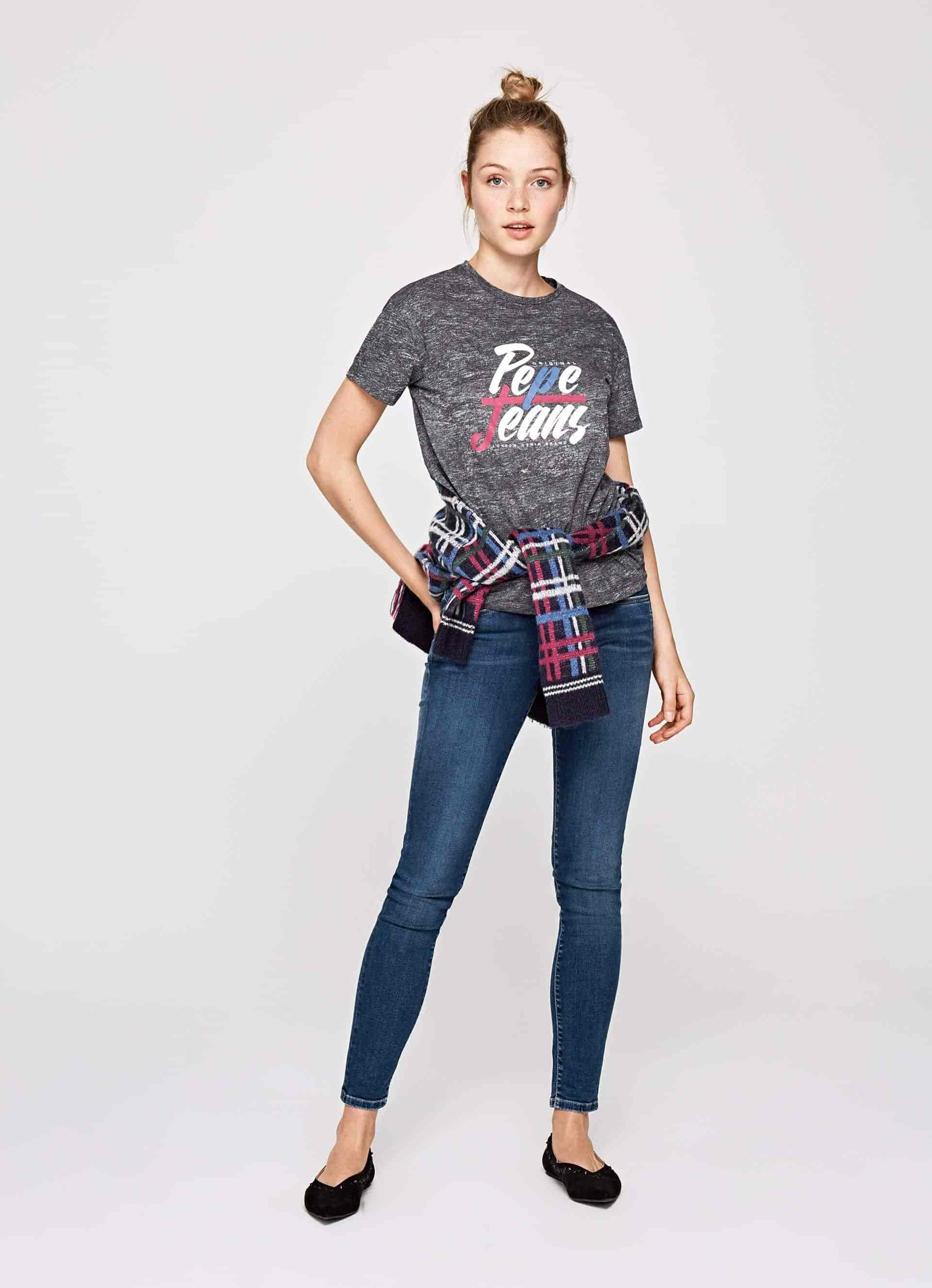 Pepe Jeans PL200025CN6 Cotton Polyester Elastane Women Gen Straight Fit Mid Rise Waist Denim Jeans (33)