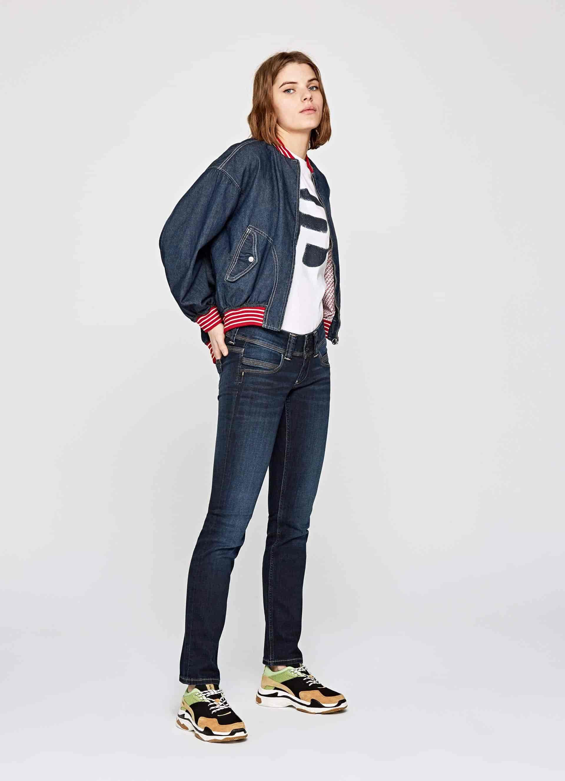 Pepe Jeans Piccadilly Slim Fit Mid Waist Women's Jeans (Denim, 25, PL200029H06)