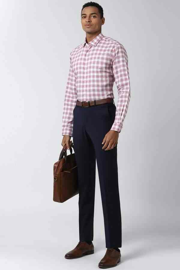 Peter England Cotton Lycra Navy Blue Mens Shirts - Get Best Price from  Manufacturers & Suppliers in India