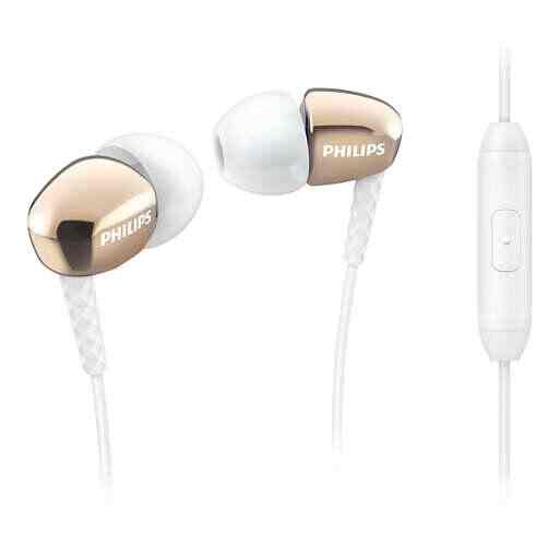 White and store gold headphones