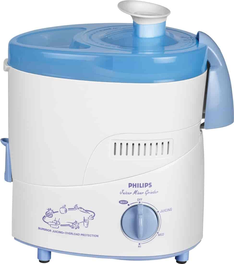 PHILIPS Daily Collection HL1632/00 500W JUicer Mixer Grinder (White with Blue Accents)
