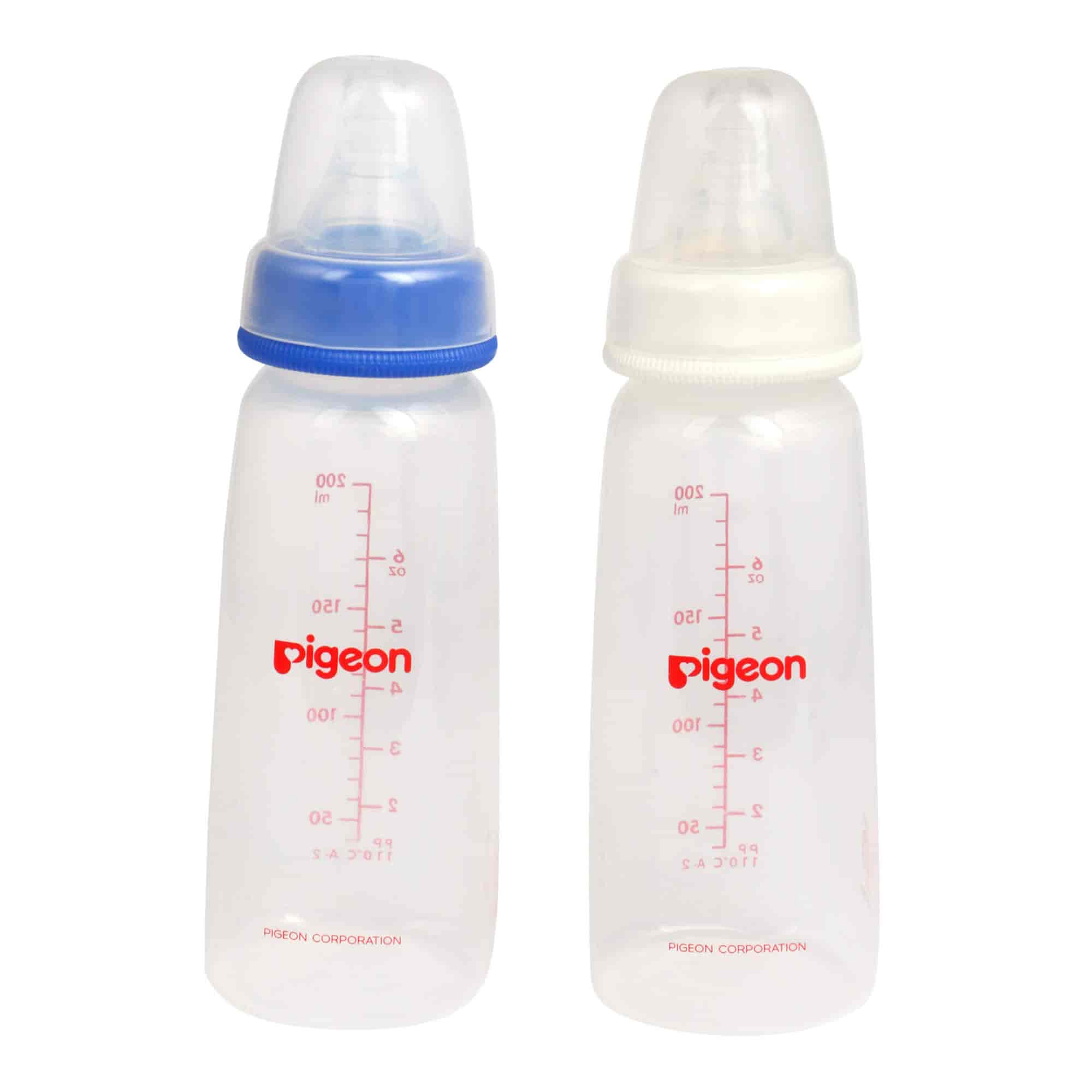 Pigeon 88134 Peristaltic Nursing Bottle Twin Pack Kpp 240 ml (Blue & White) Nipple L