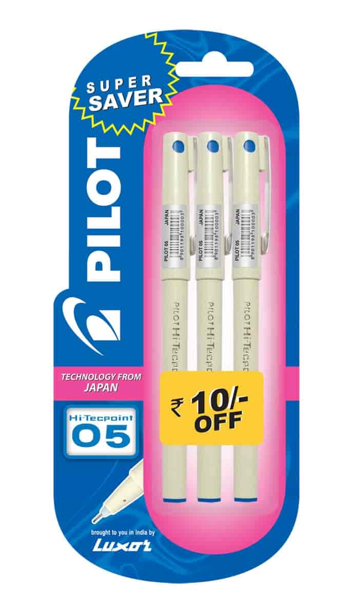 Pilot Hi-Techpoint 05 Super Valuepack Of 3 Blue Pen [9000014706]