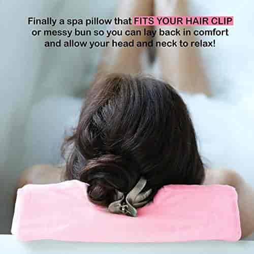 Pink Luxury Memory Foam Bath Neck Pillow Top Notch Relaxing Neck