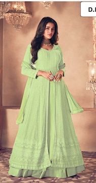 slim fit dress slacks Green & Yellow Classical Dance Dress main image 1