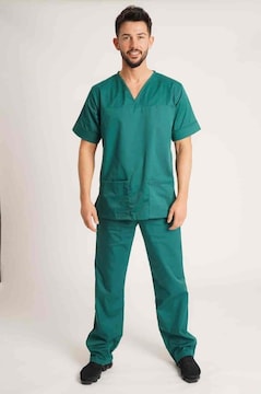 green emerald velvet dress Operation Theater Gowns main image 0