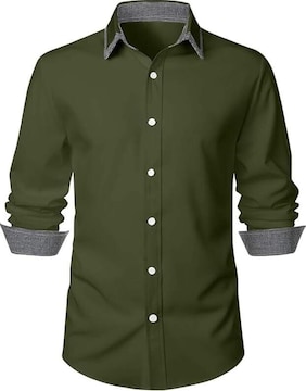 open lace back dress Men's Tek Western Solid Grey Long Sleeve Shirt main image 1