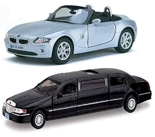 Buy Kinsmart Playking Die Cast Metal Pull Back Combo Of 5 Inch Bmw Z4 Scale 1 32 And 1999 Lincoln Stretch Limousine 7 Inch Scale 1 38 Colour May Vary Features Price Reviews Online In India Justdial