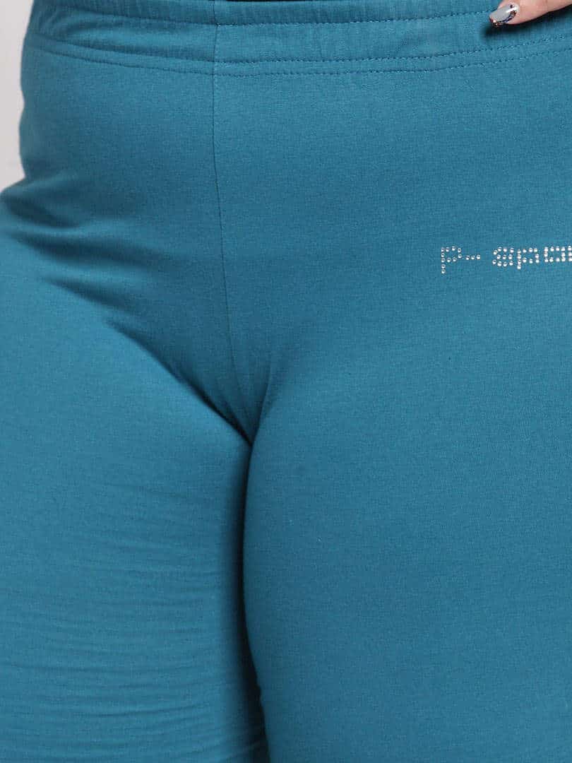 plusS Ladies Track Pant (LPJ3257/Teal Green, Size 6)
