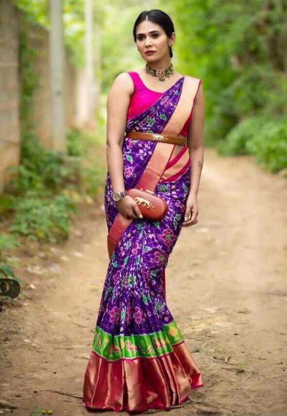 Pure Uppada Big Pochampally Border Saree