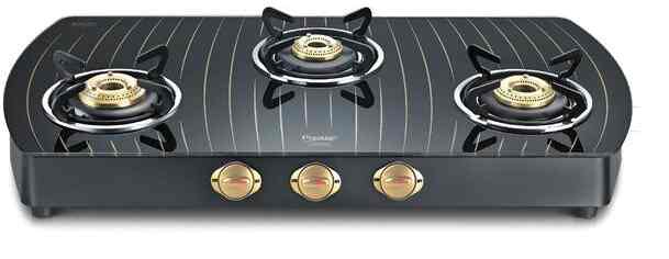 Prestige Schott 3 Burner Glass Top Gas Stove Gtsm 02 Ss Gold 40176