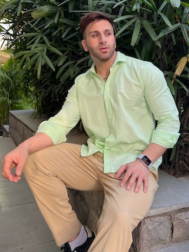 Textured Light Green Mens Shirts - Get Best Price from Manufacturers &  Suppliers in India
