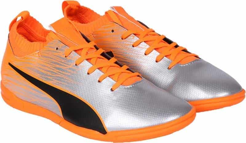 PUMA Mens EvoKnit FTB II IT Football Shoes (Size - 8, Silver, Orange)