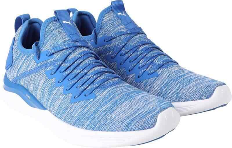 PUMA Mens Ignite Flash evoKNIT Walking Shoes (Size - 7, Blue)