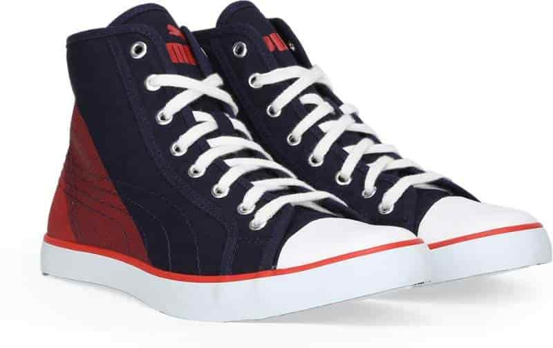 PUMA Mens Streetballer Mid Geo DP Mid Ankle Sneakers (Size - 7, Blue, Maroon, White)