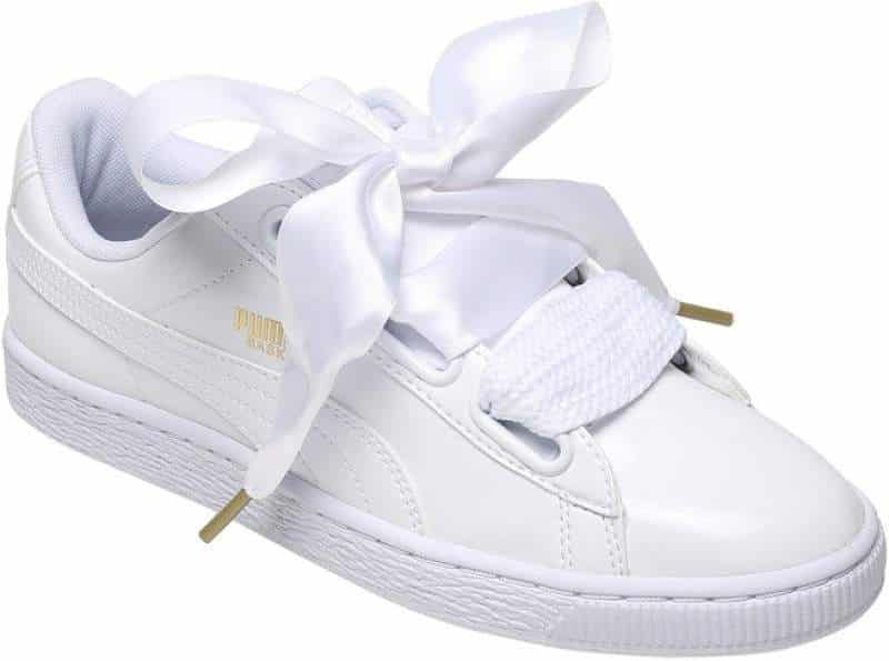 PUMA Womens Basket Heart Patent Wn's Sneakers (Size - 5, White)