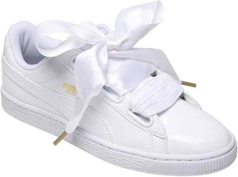 PUMA Womens Basket Heart Patent Wn's Sneakers (Size - 6, White)