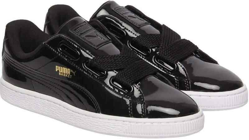 PUMA Womens Basket Heart Patent Wn's Sneakers (Size - 9, Black)