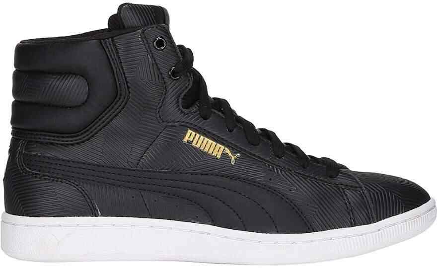PUMA Womens Vikky Mid Deboss Casual Shoes (Size - 6, Black)
