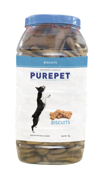 PUREPET Biscuit - Milk Flavour , 500 gm, Blue