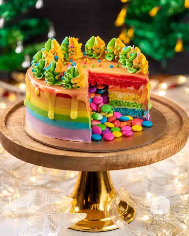 7th Heaven Rainbow Pinatta Cake