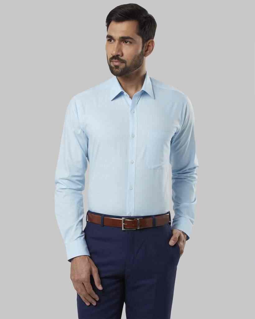 RAYMOND Light Blue Slim Fit Shirt [RMSZ08438-B186F039] 40