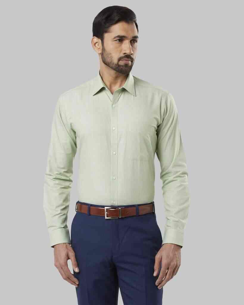 RAYMOND Light Green Slim Fit Shirt [RMSZ08444-N286F039] 40