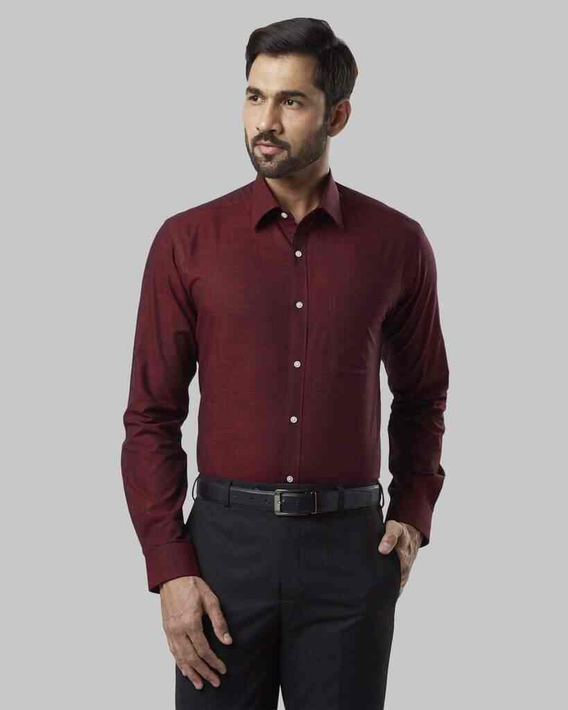 RAYMOND Medium Maroon Slim Fit Shirt [RMSZ08443-M486F039] 44