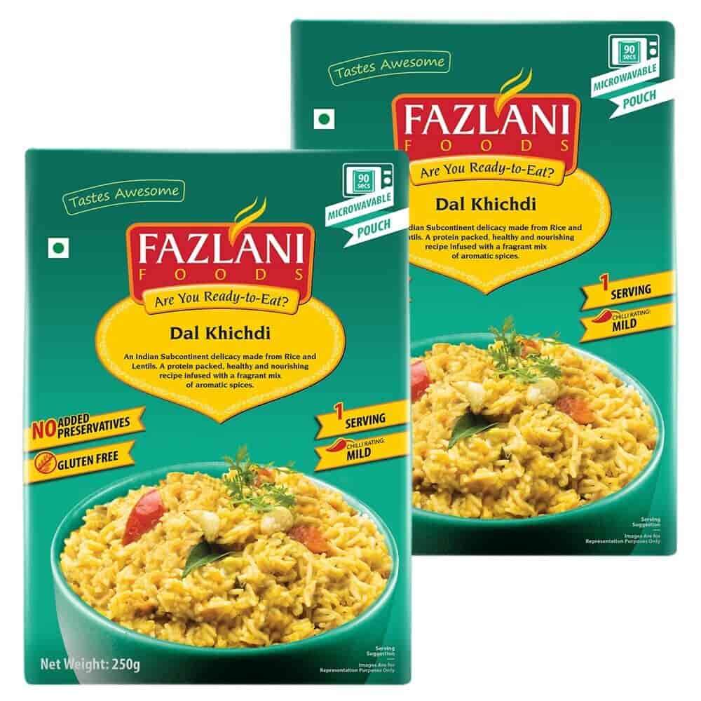 Fazlani Foods Ready to Eat Meals Dal Khichdi (Pack Of 2, 250 gm)