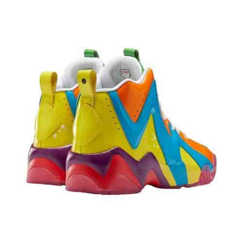 Reebok Gz8825 Men's Candy Land Kamikaze Ii Men's Basketball Shoes (Super Green Bright Orange And Blue Bomb) - 6