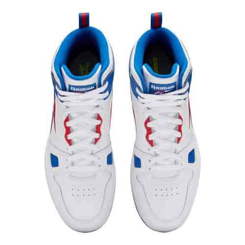 Reebok G57705 Unisex Classics Resonator Mid Basketball Shoes (Footwear White Vector Blue And Vector Red) - 11