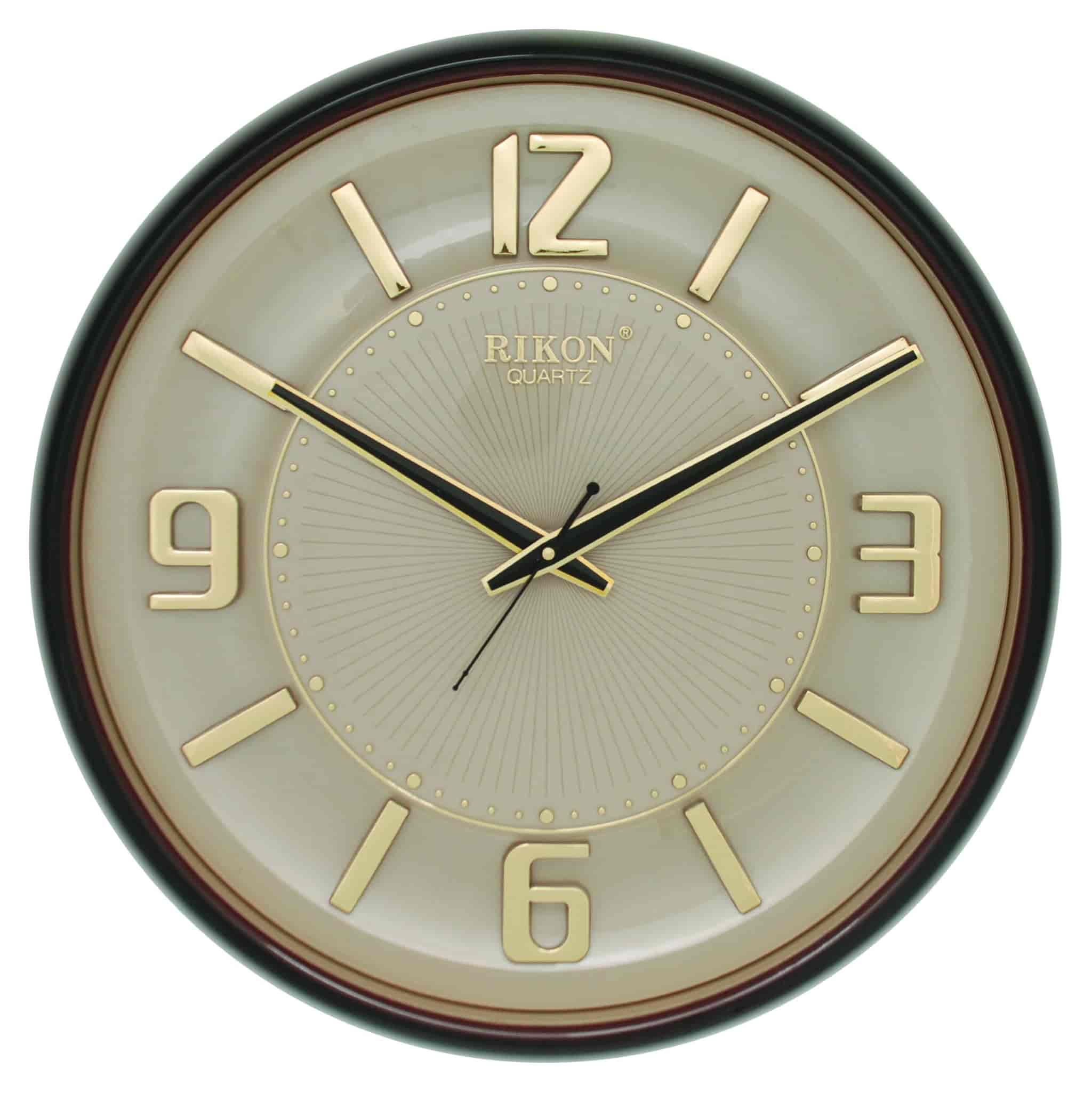Rikon Rk 03 Brown Cream Sweep Wall Clock Features Rikon Rk 03 Brown Cream Sweep Wall Clock