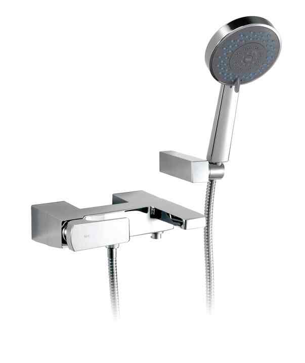 Roca Escuadra Wall Mounted Bath Shower Mixer With Automatic Roca Escuadra Wall Mounted Bath Shower Mixer With Automatic Diverter 1 70 M Flexible