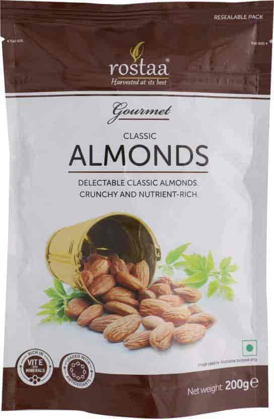 Rostaa Classic Almonds (Pouch) - 200 gm