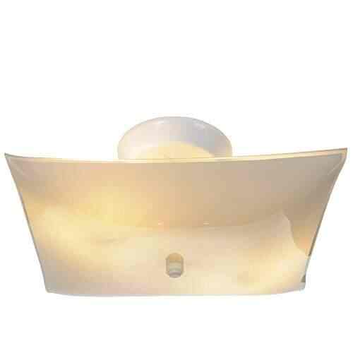 Buy Royal Cove 671370 White Square Glass Ceiling Fixture 12 In