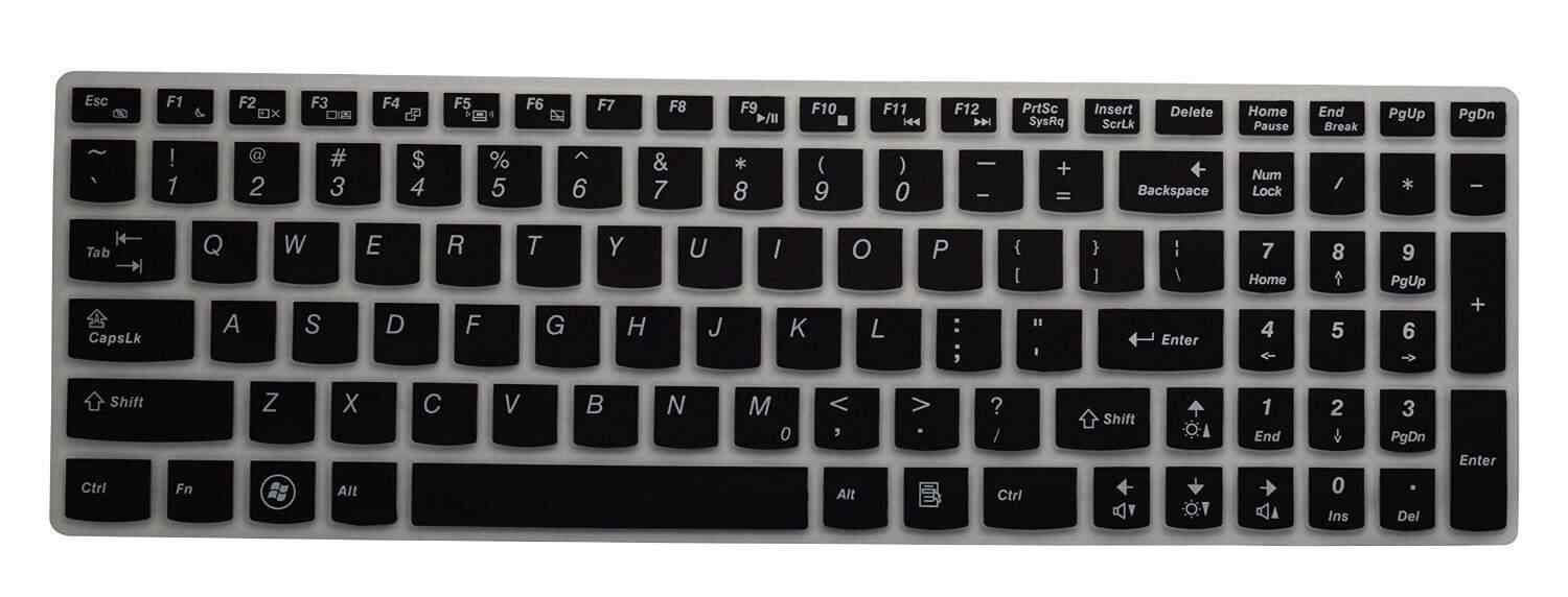 Black with Clear Saco Chiclet Keyboard Skin for Lenovo IdeaPad V570