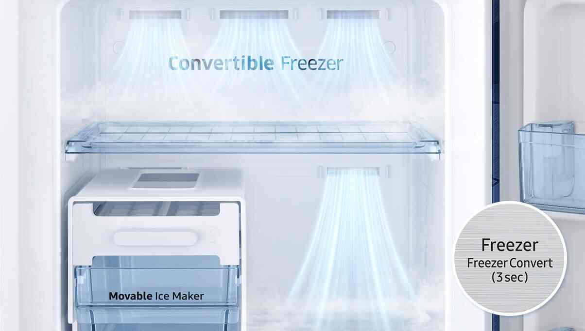 rt28t3753uv top mount freezer with convertible freezer 253l