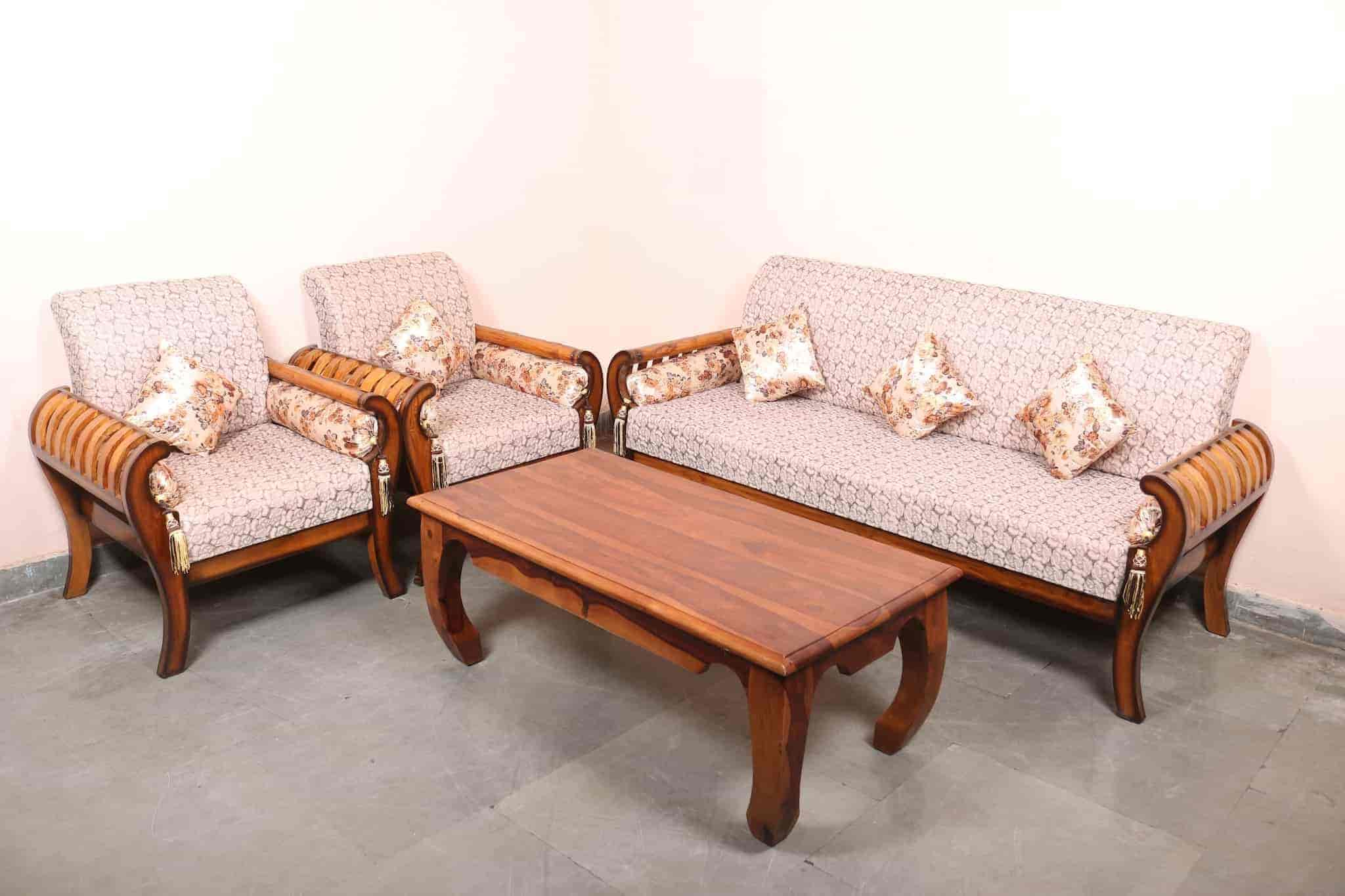 Second hand wooden sofa set discount
