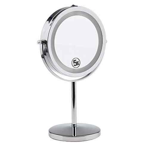 Segolike Beauty Double Sided Desktop Makeup Vanity Mirror Led Segolike Beauty Double Sided Desktop Makeup Vanity Mirror Led Lighted 5x Magnifying Table Counter Cosmetic