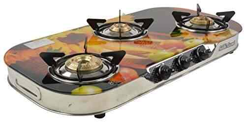 Buy Siddhi Laxmi Stainless Steel 3 Burner Gas Stove Silver And Yellow D107 Features Price Reviews Online In India Justdial