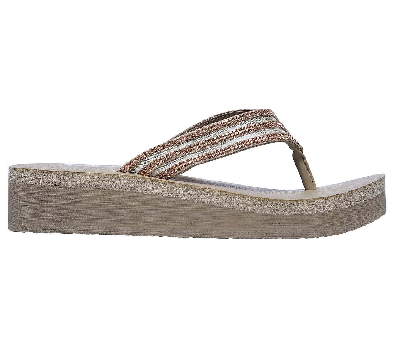 Skechers Vinyasa - Sugar Pie Slipper (Taupe, 8)
