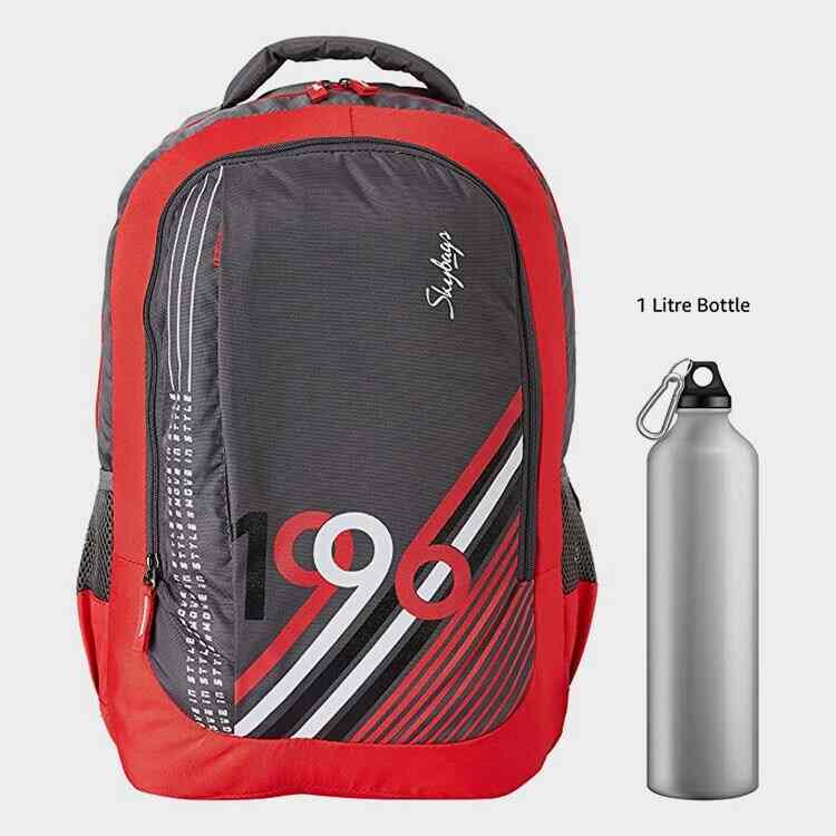Skybags Beatle Backpack Grey Red Price Starting From Rs 1 407