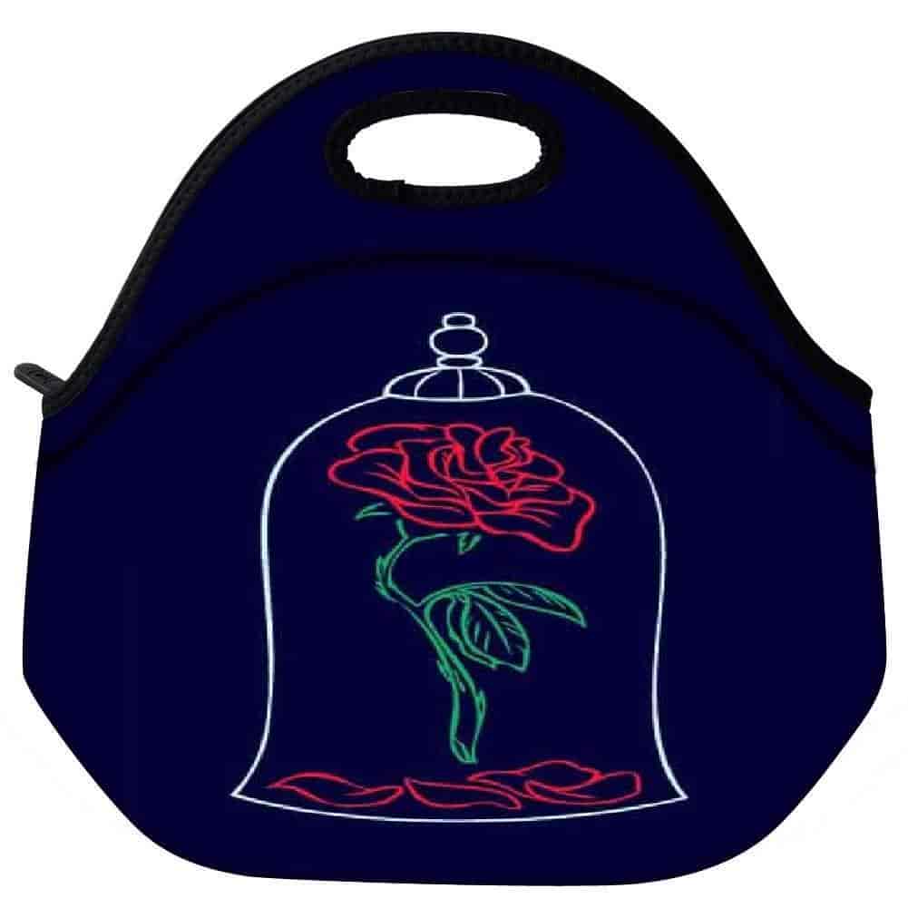 Snoogg Bell Rose Travel Outdoor Carry Lunch Bag Picnic Tote Box Snoogg Bell Rose Travel Outdoor Carry Lunch Bag Picnic Tote Box Container Zip Out Removable