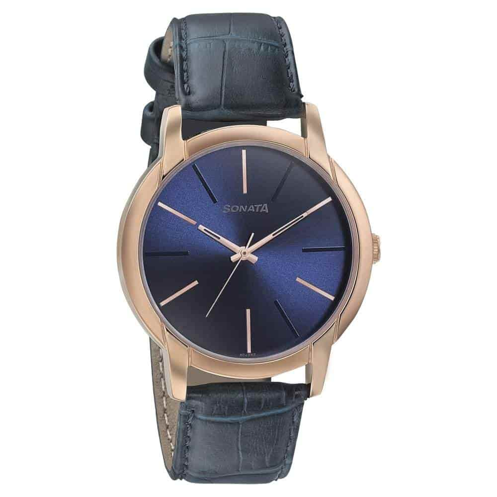 Sonata blue strap discount watch