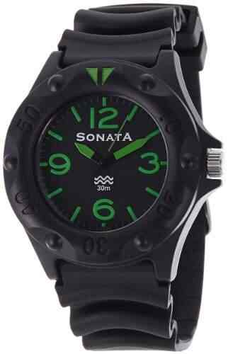 sonata super fibre analog watch