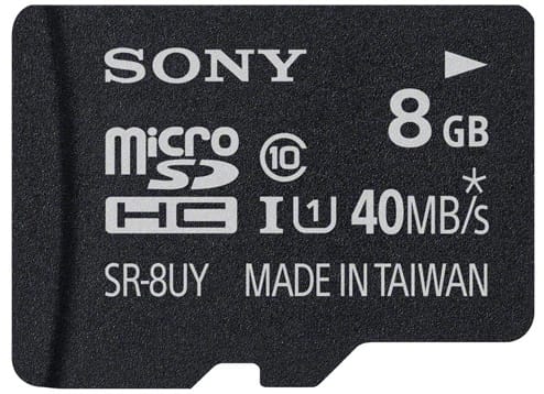 SONY 8GB MicroSDHC Memory Card UHS-I Class 10 [SR-8UYA/T1]